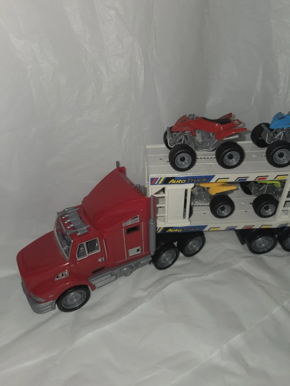 Multi-Car Transport Truck with 4 Atvs And Trailer